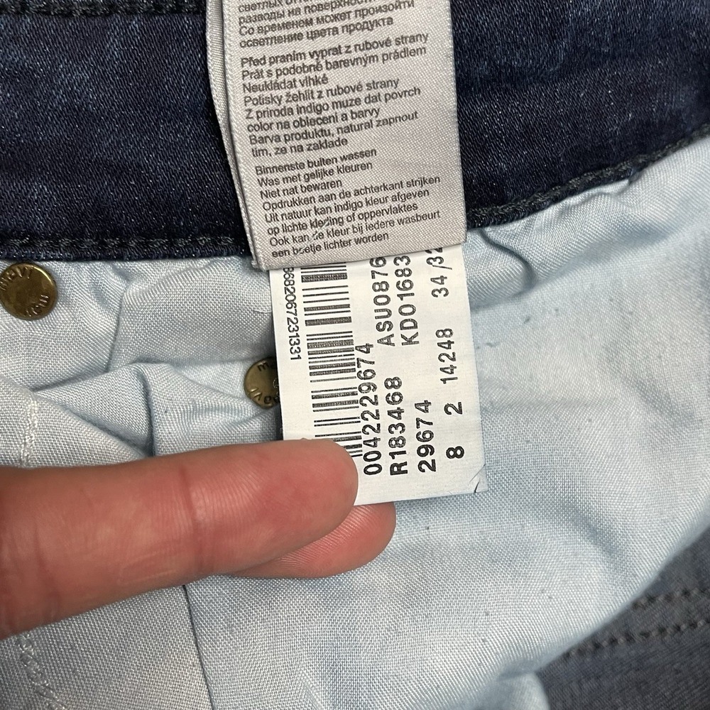 Mavi Jake Jeans Mens 34x31 Blue Slim Leg Cotton Blend Stretch Preppy Mid Rise - Picture 4 of 12